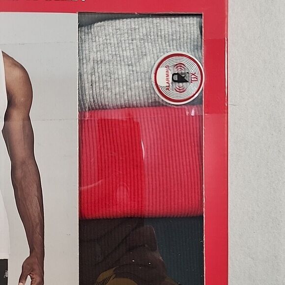 NEW BALANCE Men's Cotton Rib A Shirt Tank Top Size S 4 Pack White Black Gray Red - Picture 2 of 5